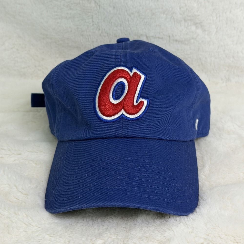 Men's '47 Atlanta Braves Little A Clean Up Adjustable Hat Strap NWOT Blue